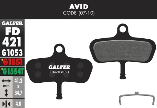 [FD421G1053] Galfer Pastillas Avid Code 2007-2010