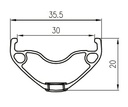 Alexrims Llanta MD30 SSE 27.5" 32h