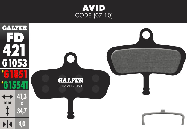 Galfer Pastillas Avid Code 2007-2010