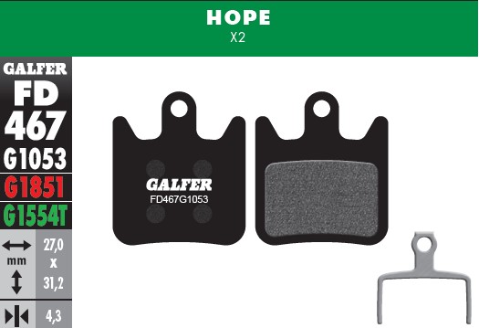 Galfer Pastillas Hope X2 y XCR