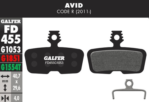 [FD455G1053] Galfer Pastillas Sram Code R, RSC, Guide RE, DB8, G2 RE