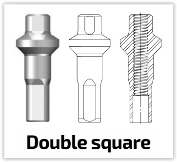 [GMDP1401600_V1] Sapim Niple Double Square Polyax bronce 14g/16mm plateado (100 u)