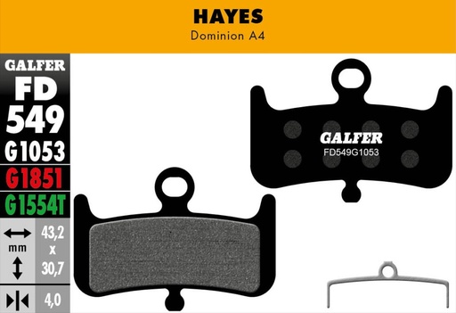[FD549G1053] Galfer Pastillas Hayes Dominion A4